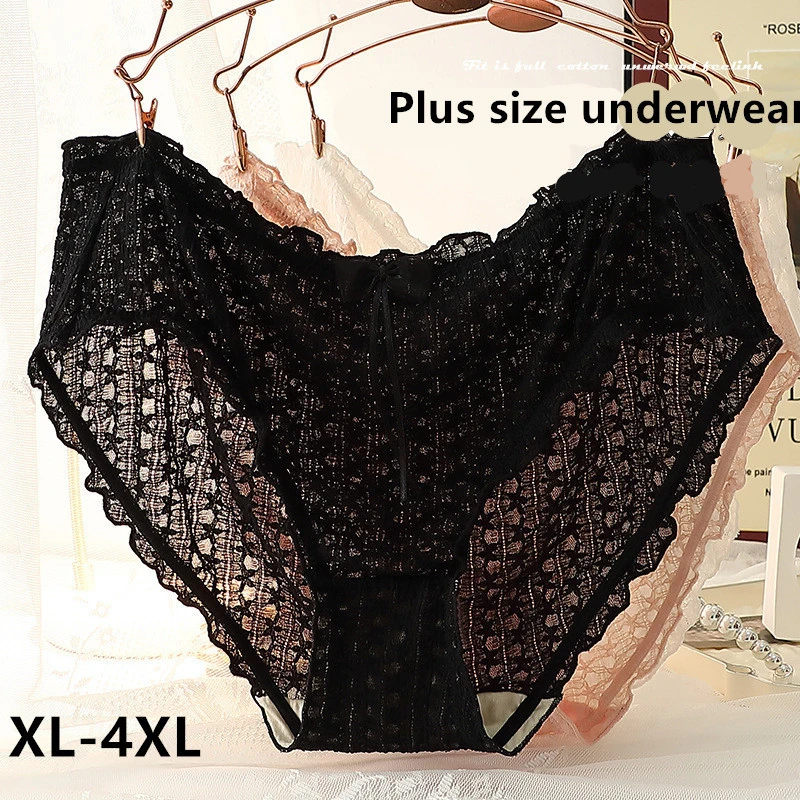 Cotton calzones para mujer lace plus size ropa interior femenina sweet hip hugging sexy panties breathable soft underwear women