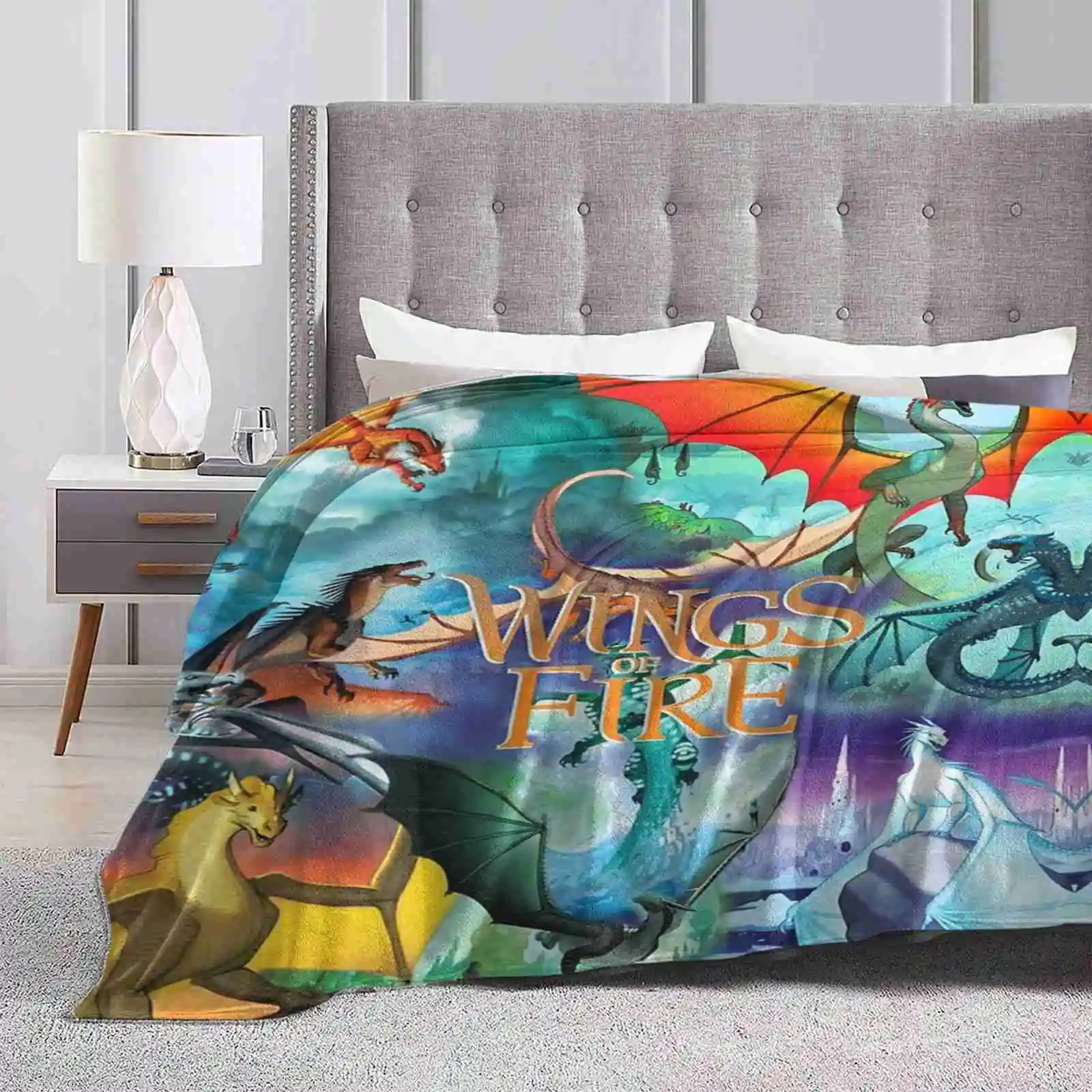 Wings Of Fire All Dragon Series New Selling Custom Print Flannel Soft Blanket Clay Tsunami Glory Starflight Sunny Moonwatcher