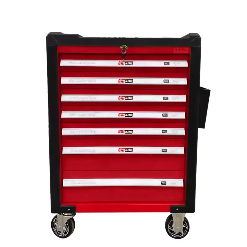 

High Quality Heavy-Duty Metal Vehicle Tools Cart Trolley High Quality Tool Storage Drawer Cabinet with Tools