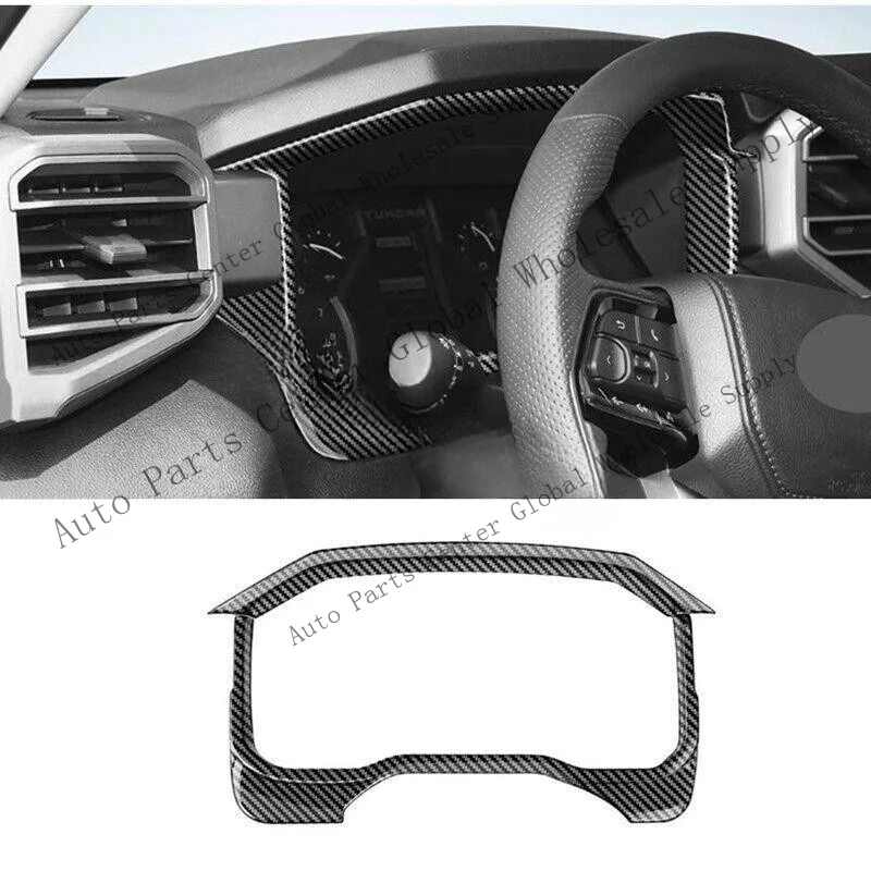 L+ For Toyota Tundra 2022-2026 Carbon Fiber look Dash Speedometer Odometer Frame 1x