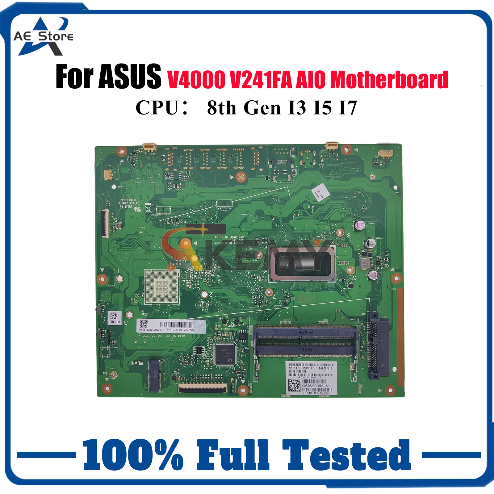 

Материнская плата V241FA для ASUS Vivo AiO V4000 V241F V241FF V241FA, материнская плата с процессором I3 I5 I7, 100% тестирование, ОК, быстрая доставка stk