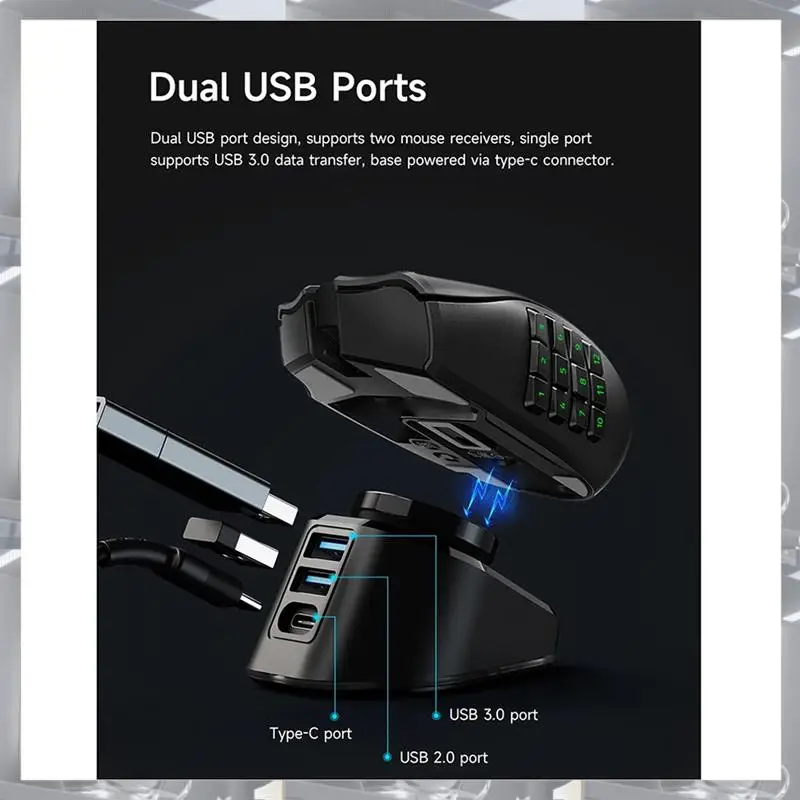 

Hot Selling-For Logitech G Pro X Superlight 2 DEX G502X Plus G903 G703 PRO2 Lightspeed Mouse Charger Stand Docking Station,For L
