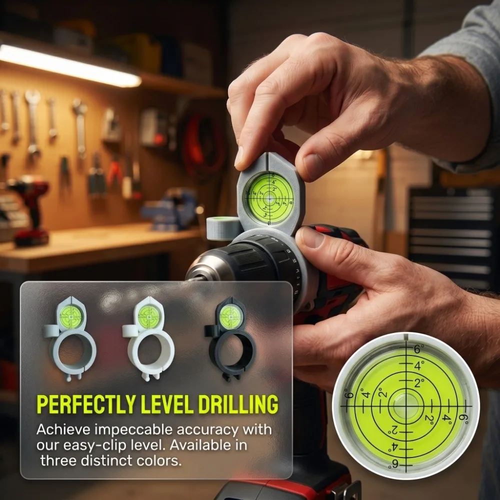 Precision Drill Level Tool Portable Circular Electric Drill Leveling Assistant Tool Professional Adjustable