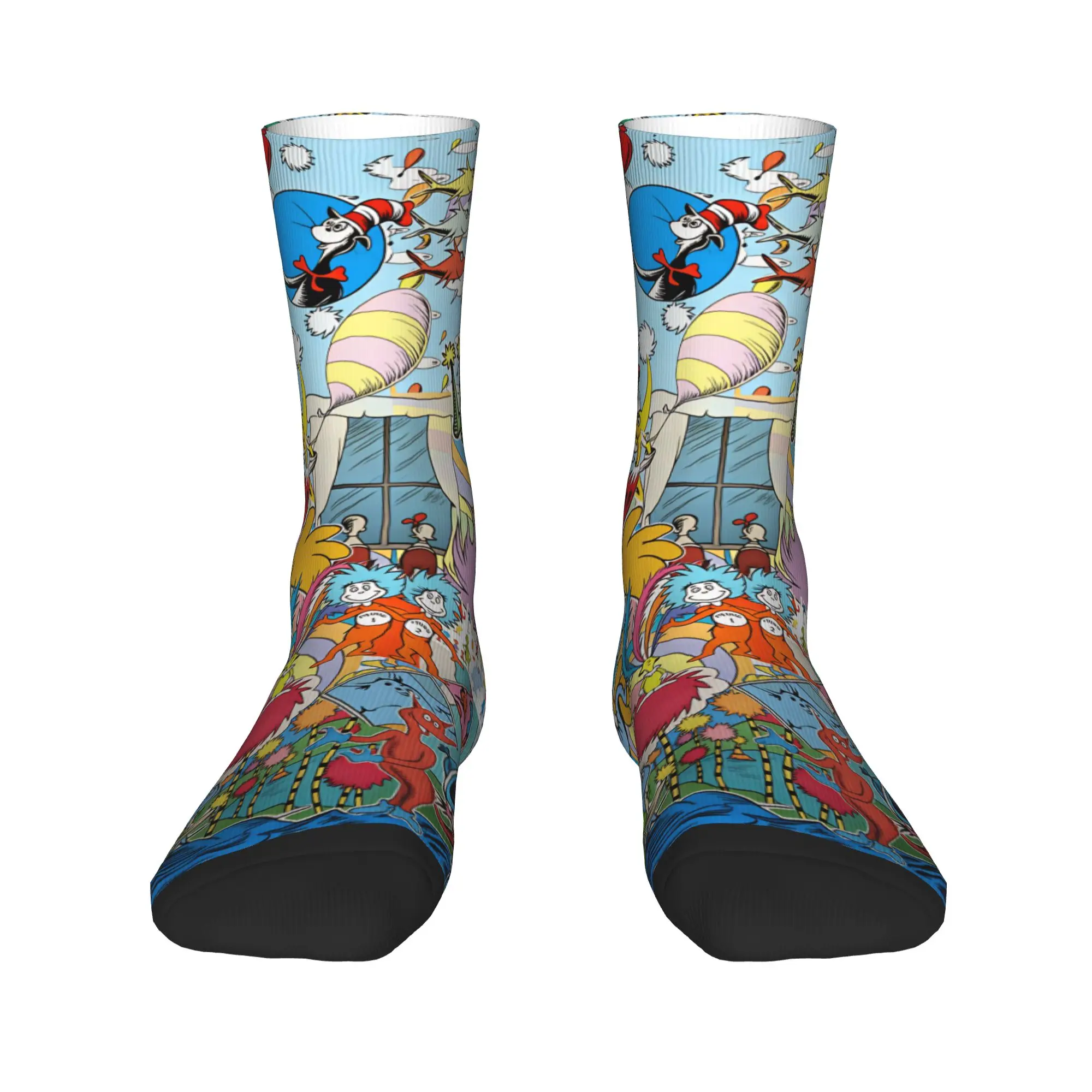 Men Socks Dr Seuss Characters Read Amazing   Stockings Anti Skid Warm Soft Socks Winter Modern Design Outdoor Sports Socks