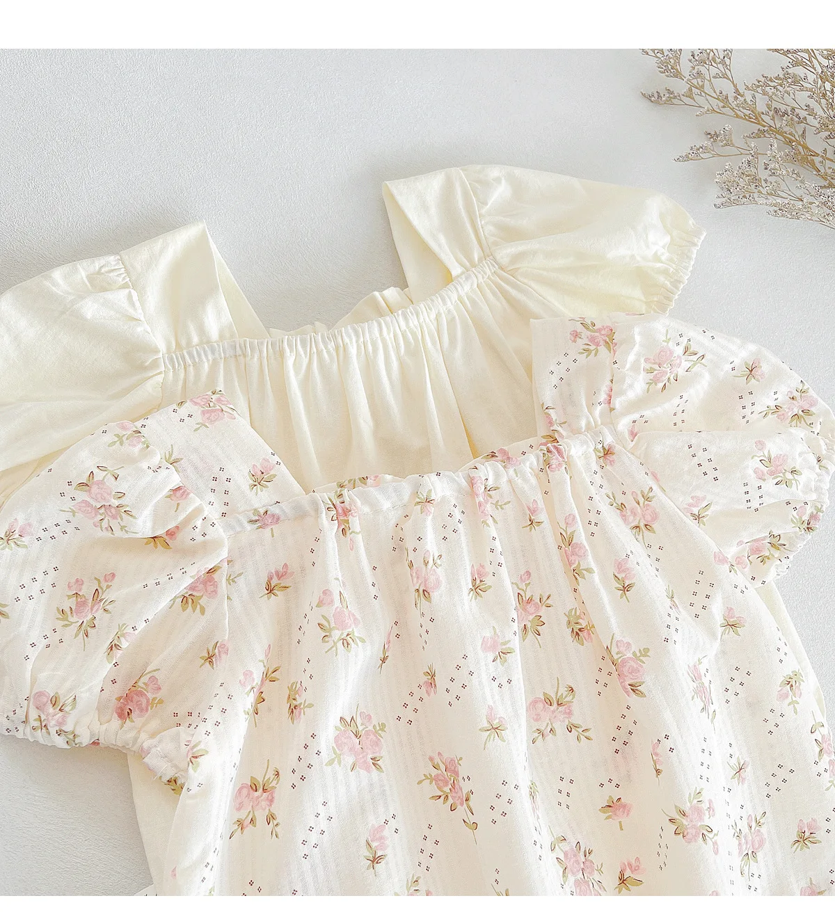 

0-3T Summer Baby Girl 1-3 years Old Onesie Bow Tied With FloralSweet Outing Clothes Crawling Clothes Haute Clothes Jumpsuits