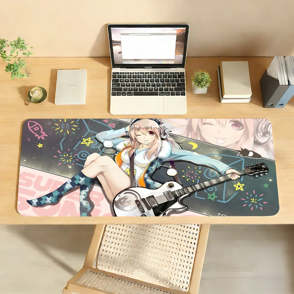 Cartoon Singer Super Sonico Mouse Pad Non-slip Desk Mat PC Laptop Accessories Rubber Office Keyboard Large Gamers Decoracion