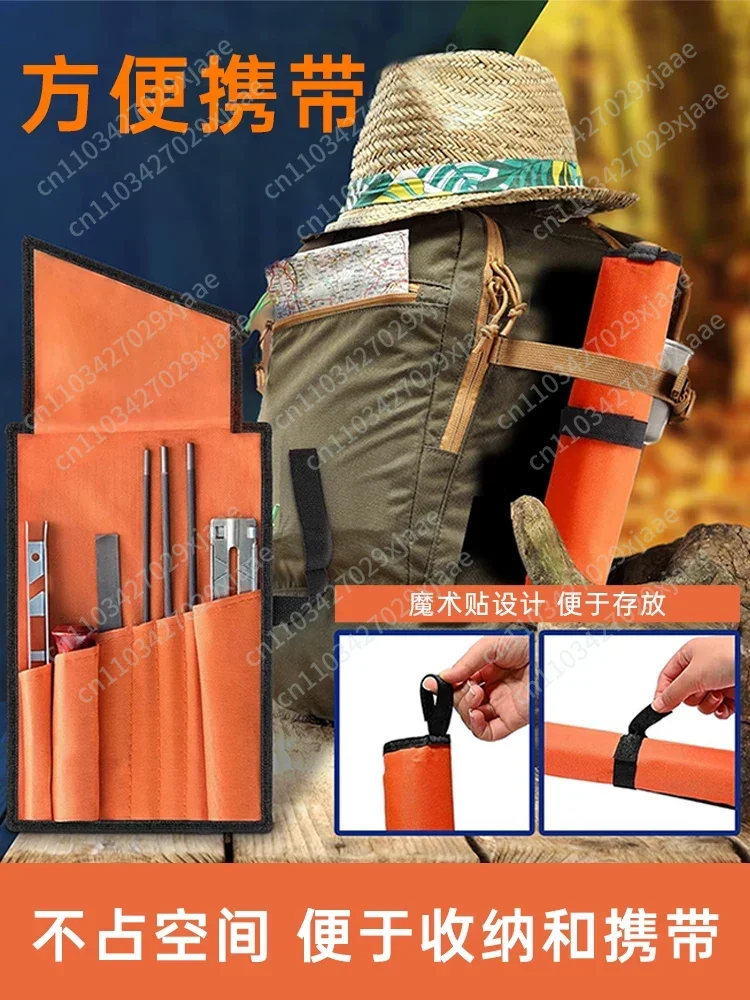 Chainsaw File Grinding Depth Ruler Limit Tool Chainsaw Chain File Cloth Bag Set