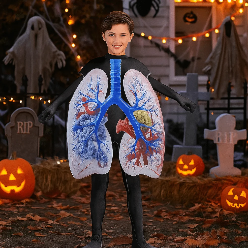 

Creativity Heart Design Cosplay Costume Visceral Organs Print Realistic Simulation Human Organs Costume Funny Comfortable