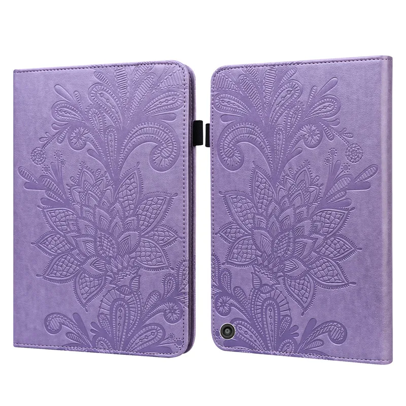 For Amazon Fire HD 10 Case 2021 Emboss Flower Leather Flip Cover For Funda Fire HD 10 2021 Case For Fire HD 10 Plus Tablet Case