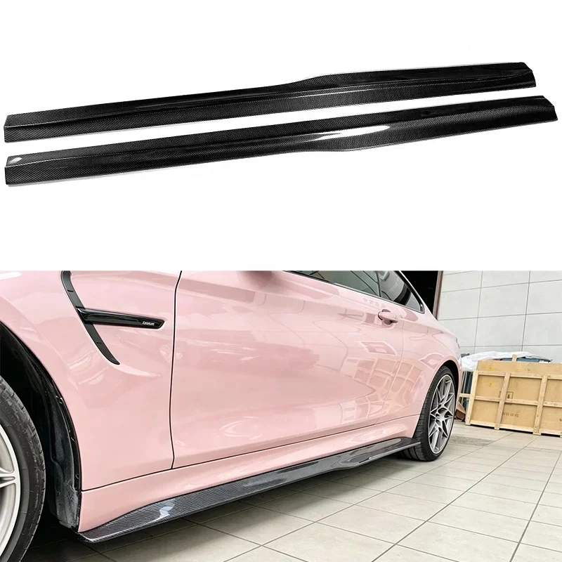 High Quality PSM Style Carbon Fiber Side Skirts Car Body Accessories Suitable for BMW F82 F83 M4 2015+