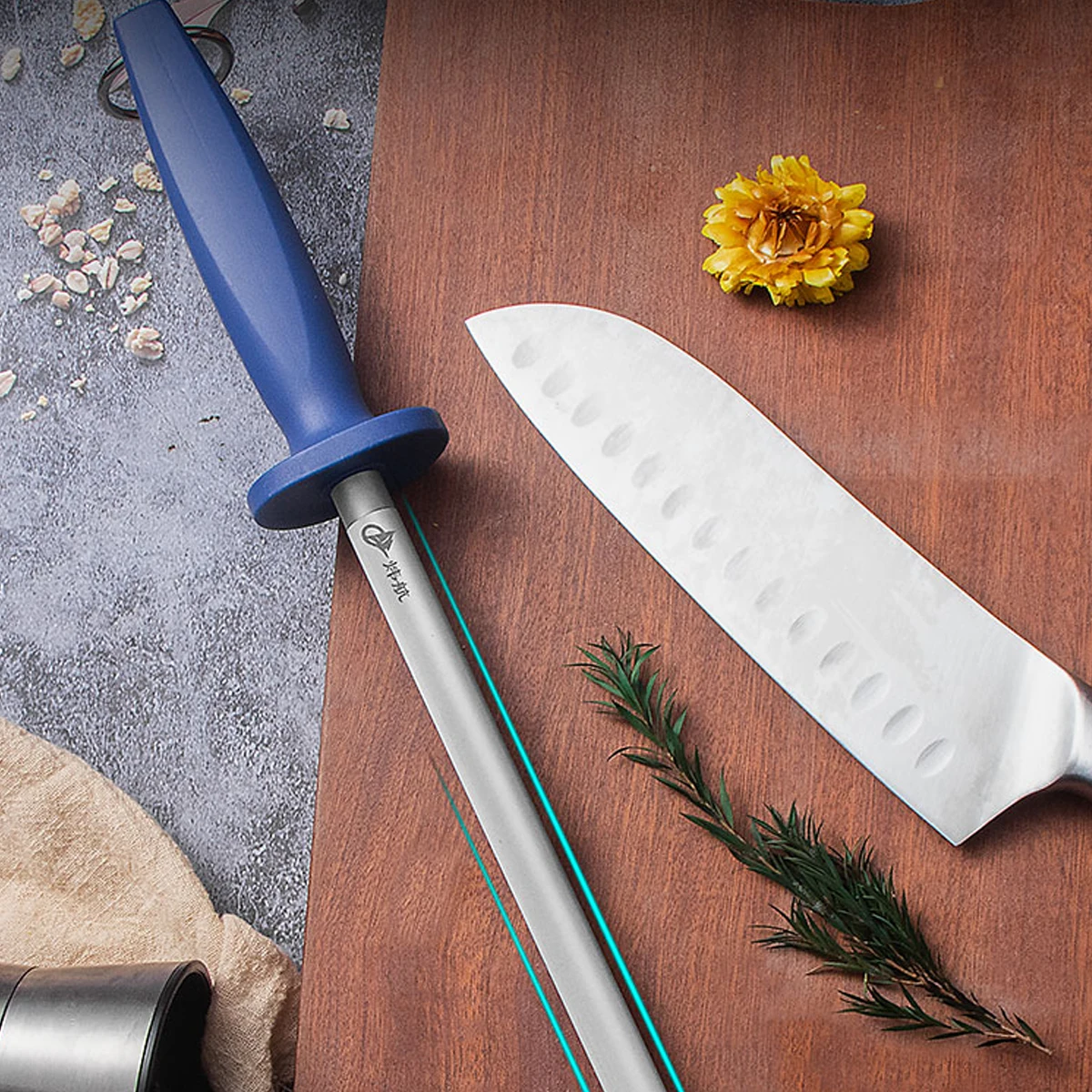 

Tungsten Steel Sharpening Rod Anti Rust Knife Sharpener for Kitchen BBQ Camping Magnetic Honing Tool Commercial Grade