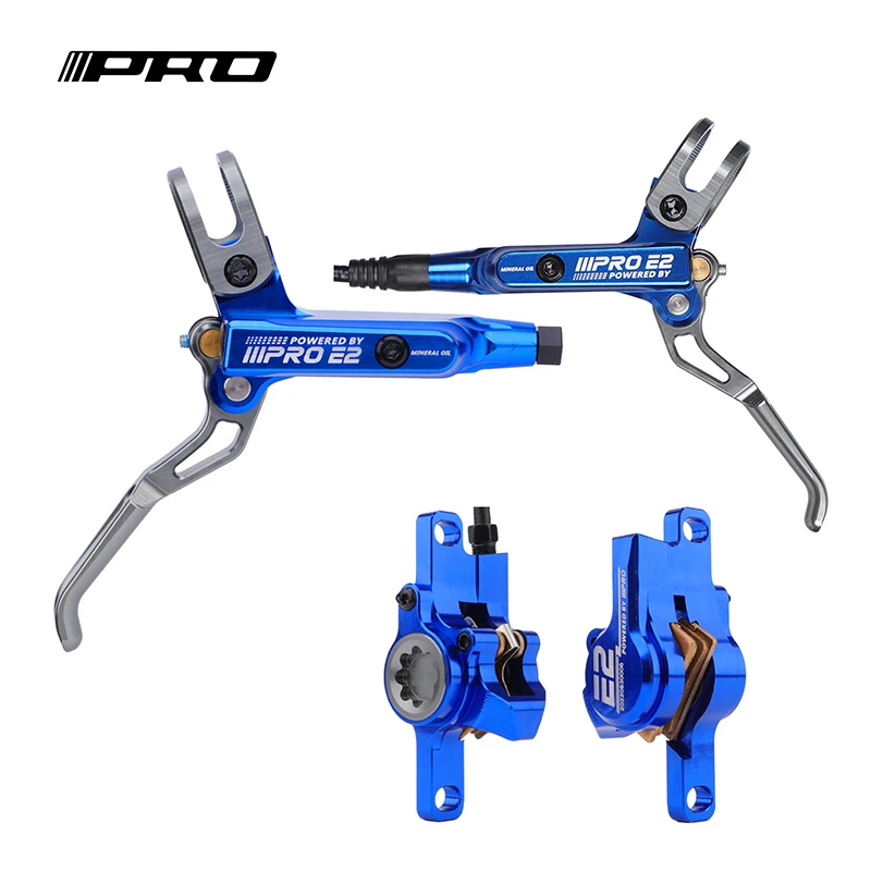 IIIPRO E2 freno a disco idraulico per bicicletta 800/1550mm anteriore posteriore 2 pistone pressione olio colore verde MTB DH AM freno E-bike