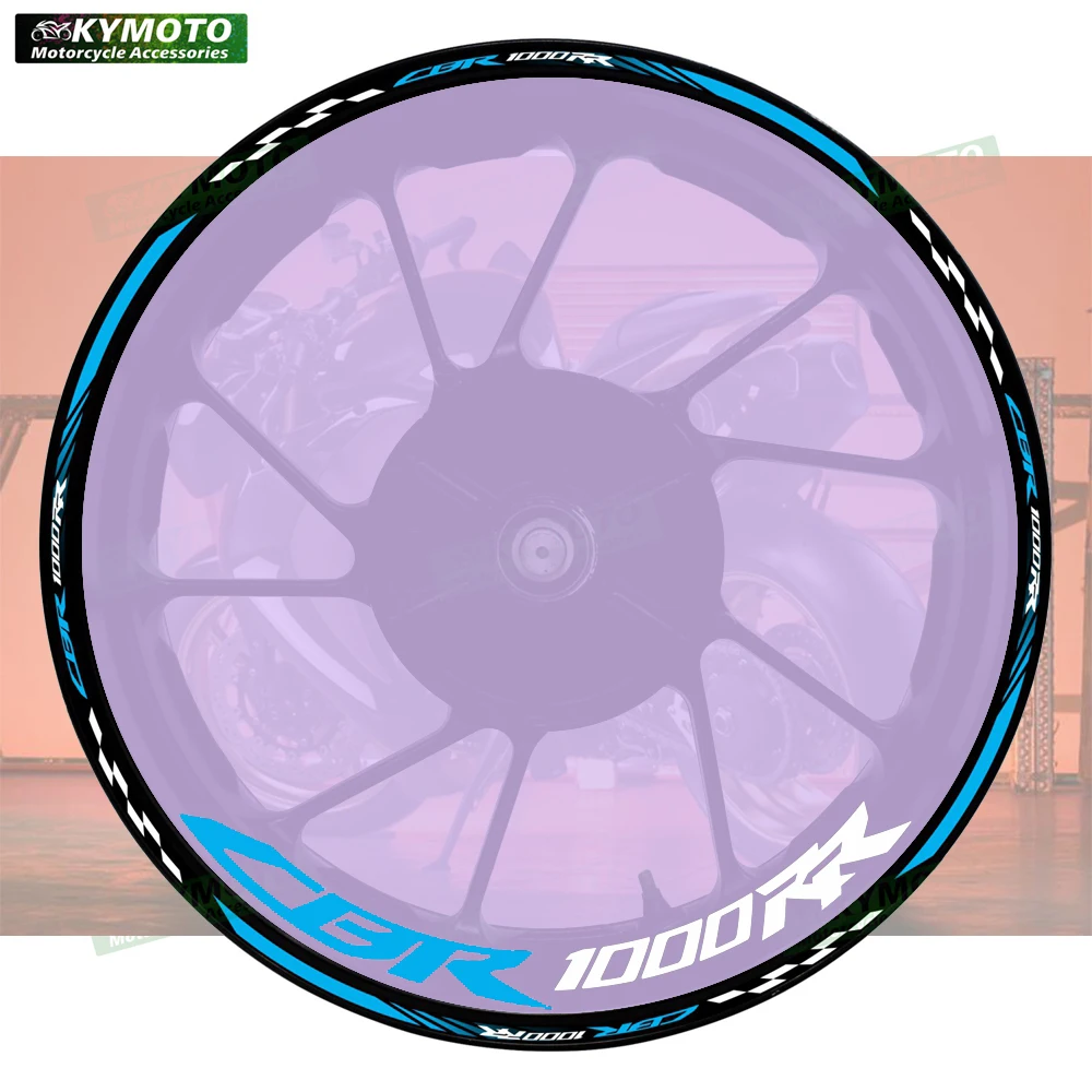

For Honda CBR1000RR CBR 1000RR reflective motorcycle wheel 17 inch sticker racing fairing hub decal rim stripe tape