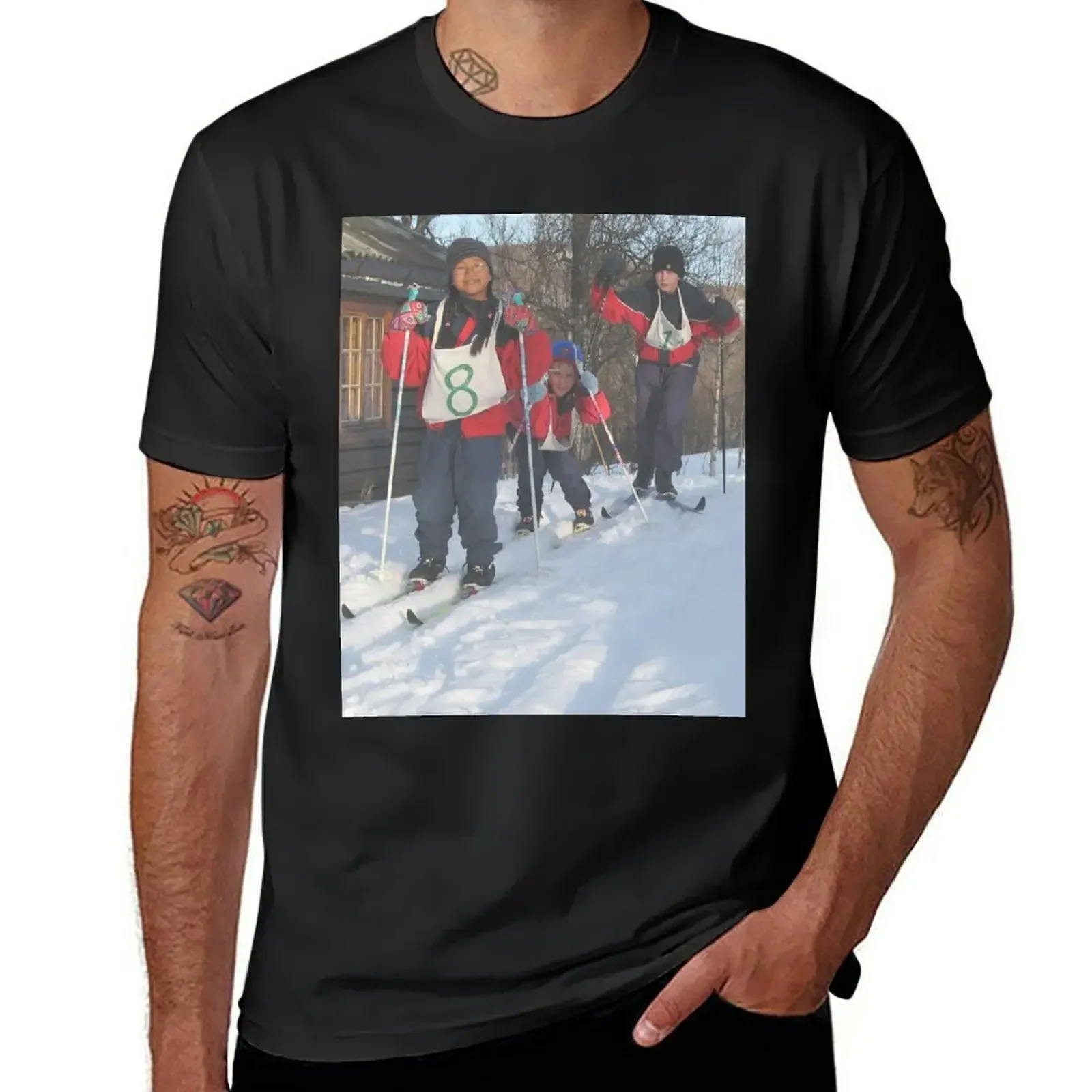 

the ski race tee T-Shirt shirts graphic tee blacks mens champion t shirts