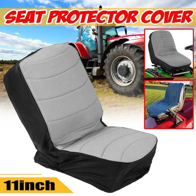 11 Inch Universal Mower Seat Cover Protector Backrest Seat Cushion Cover for Heavy Farm Vehicle Forklift Tractor Mower