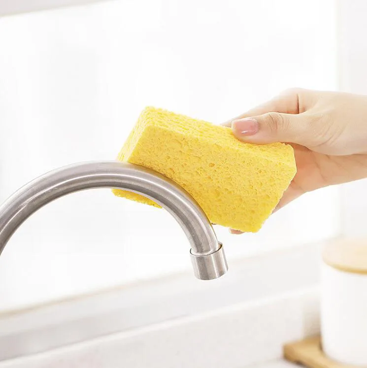 Wood Pulp Cotton Soft Dishwashing Sponge Scouring Pad Household Brush Pot Dishwashing Block Kitchen Cleaning S1504