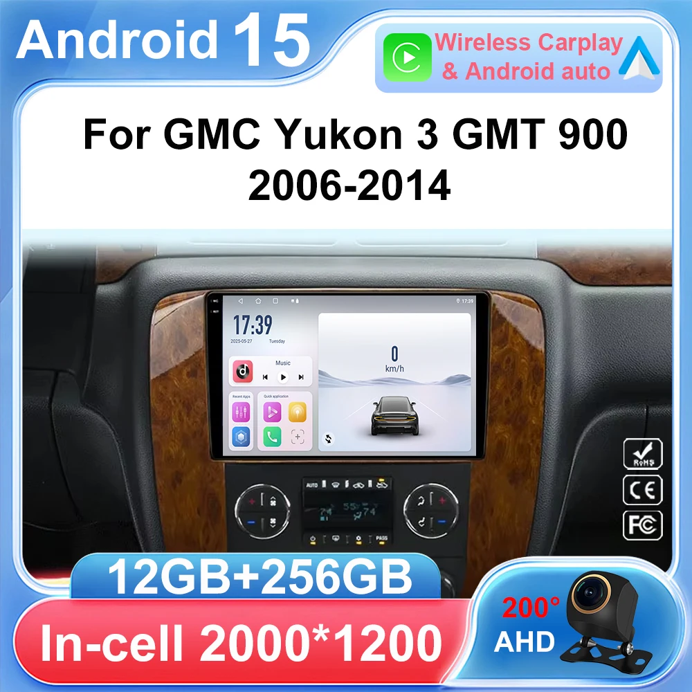 

Android 15 For GMC Yukon 3 GMT 900 2006 - 2014 For Chevrolet Tahoe 3 GMT900 2006 - 2014 For Chevrolet Silverado 2 GMT901 Car GPS