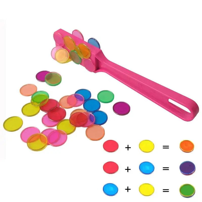 Bingo Chips Coin Toy Toddler With Magnetic Rod Accessories With 100pcs Mix Color Chips For Senior Family Game Nights Educational