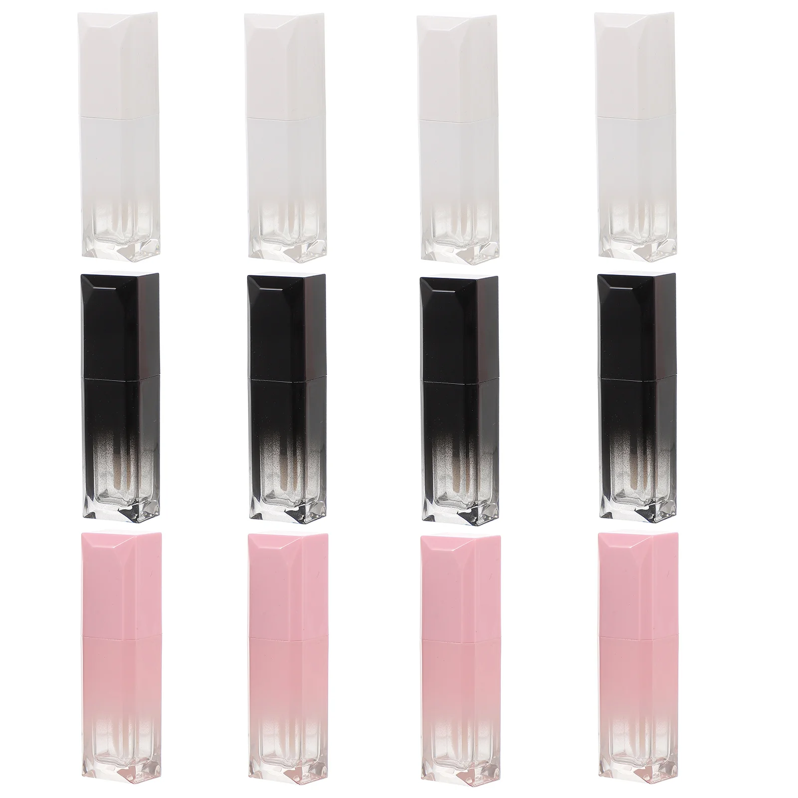 

12 Pcs Lip Gloss Tube Oils Gradient Color Tubes Lipstick Lip-glaze DIY Abs Bottles