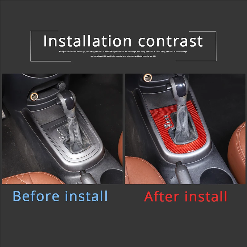 Soft Carbon Fiber Central Control Gear Shift Indicator Panel Trim Sticker For KIA Soul 2009-2013 Car Accessories