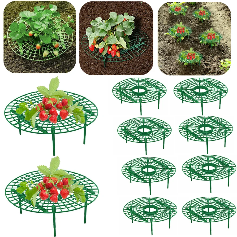 10-5pc Strawberry Supports with 4 Sturdy Legs Keeping Plant Fruit Stand Keep Berries Clean Strawberry Growing Frame Garden Tools