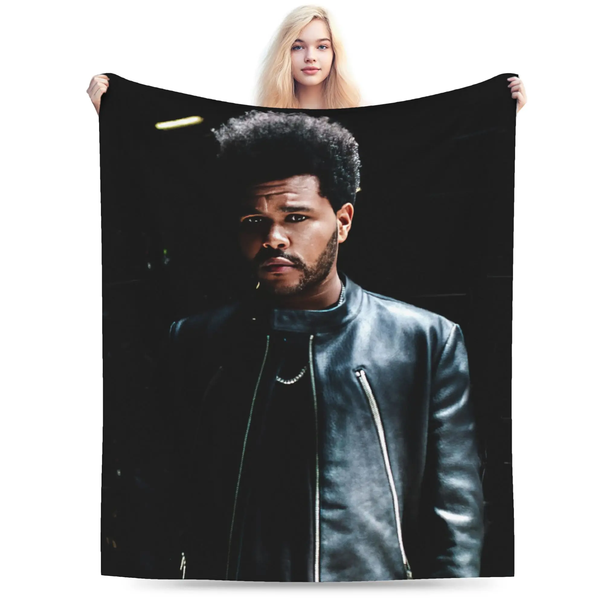 

Одеяла The Weeknd Rapper Singer из кораллового флиса с плюшевым принтом, дышащее мягкое одеяло для кровати, дивана, ковра