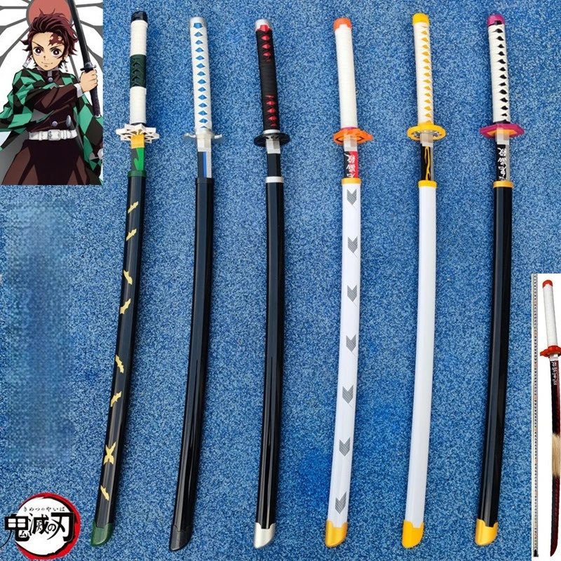 

Demon Slayer Wooden Katana Nichiren Knife Kamado Tanjiro Wooden Knife With Sheath Samurai Blade Children'S Toy Weapon