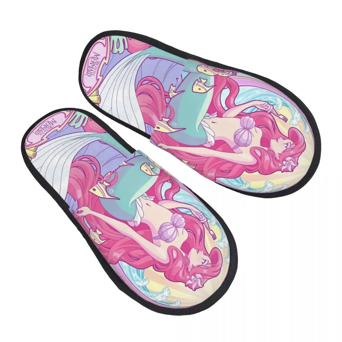 

Уютные тапочки из пены с эффектом памяти «Русалочка» на заказ, женская обувь для дома в отеле с анимацией