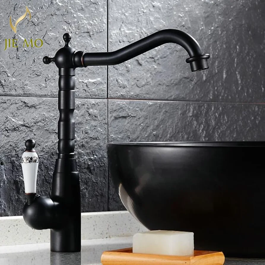 Kitchen Swivel Brass Faucets Mixer Faucet Sink Basin Swivel Tap black Antique Brass