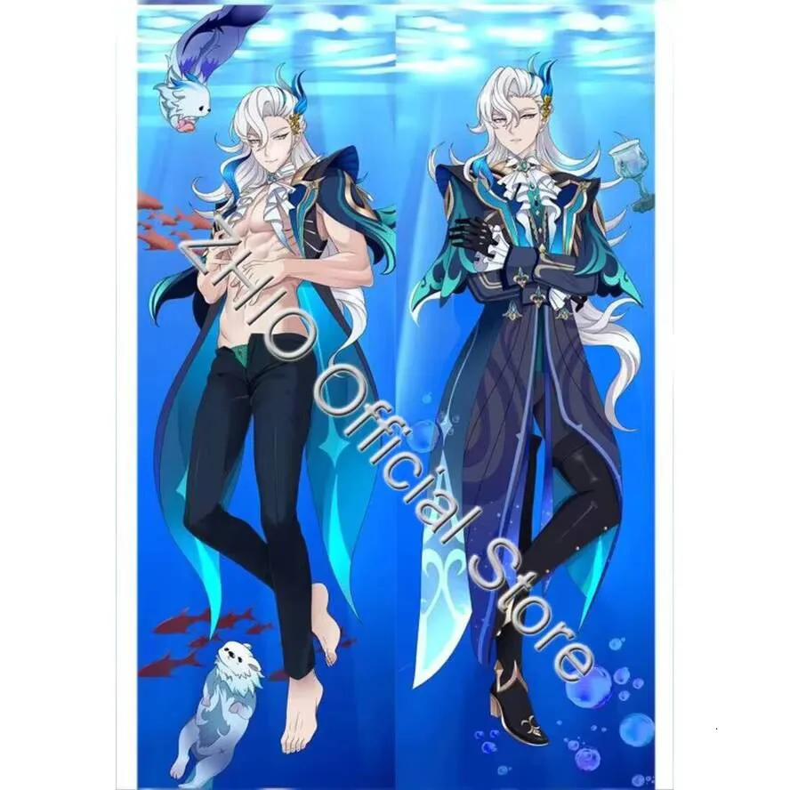 

Impact Neuvillette Dakimakura Genshin наволочка для тела Waifu 2-сторонний принт аниме длинная 2-сторонняя подушка Otaku Gif