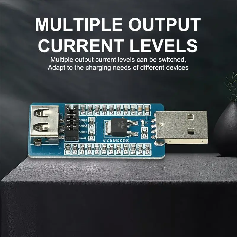 1Pcs Battery Charging Protection Module USB A Power Bank Virtual Load Anti-Shutdown Module With Switchable Output Current