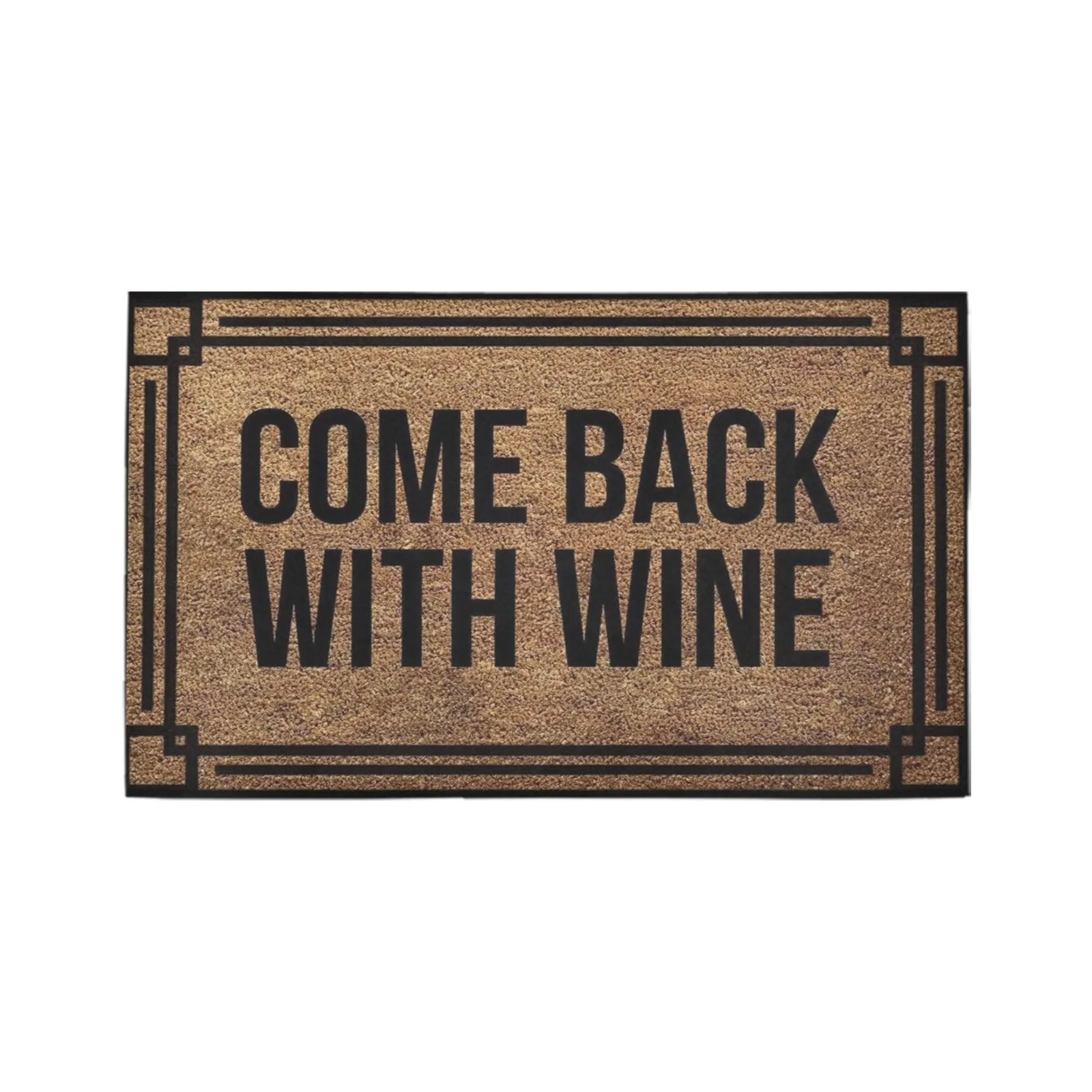 

Come Back With Wine Doormat Non-Slip Rubber Entrance Christmas Season Welcome Outdoor Door Mat Porch Patio Home Decor