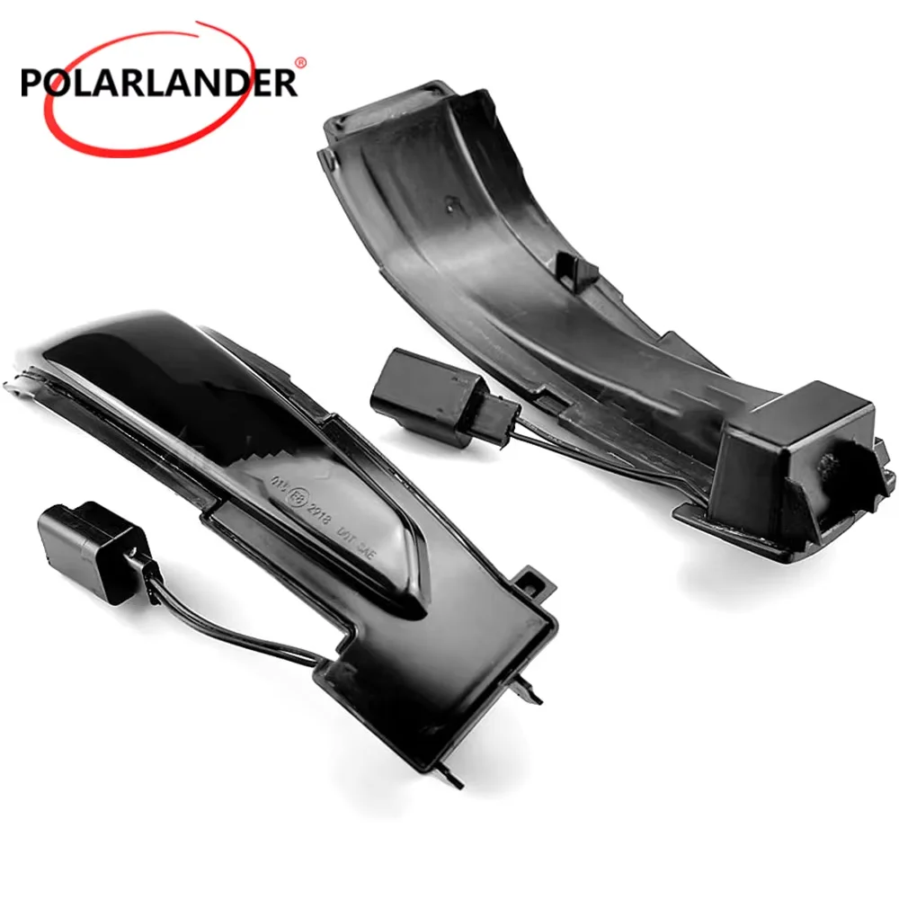 

2PCS Black Housing Amber Dynamic Streamer Rearview Mirror Turn Signal Lights