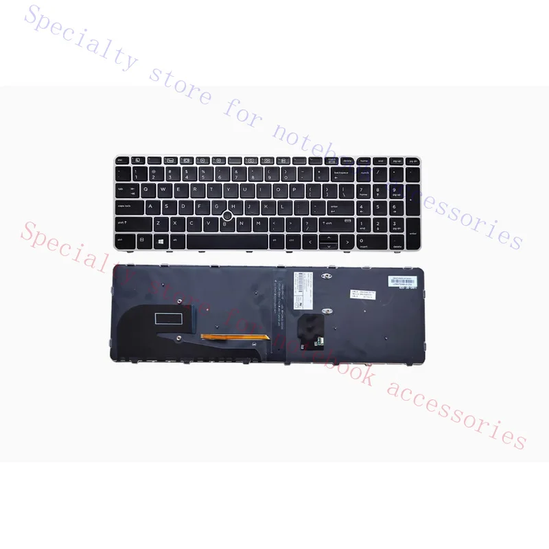 836623-001 For HP EliteBook 755 G3 G4 850 G3 G4 US Backlit Keyboard W/Pointer