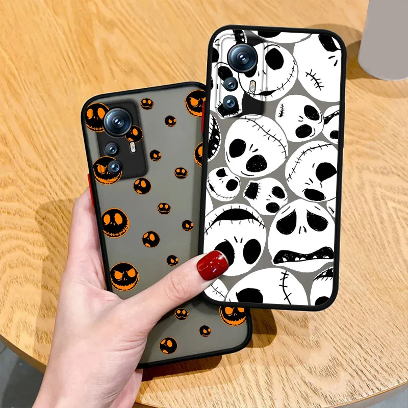 The Nightmare Before Christmas For POCO X5 X4 X3 NFC X2 M5S M6 M4 M3 M2 C51 F5 F4 GT Pro Frosted Translucent Phone Case