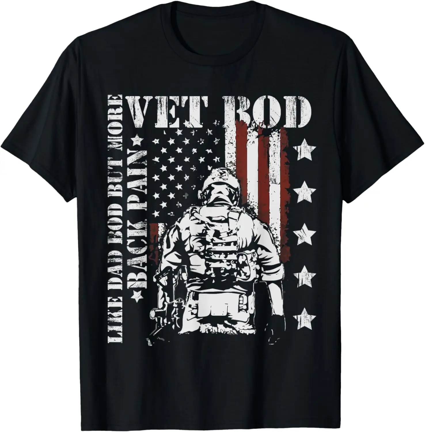 Vintage Vet Bod Like Dad Bod But More Back Pain Retro T-Shirt