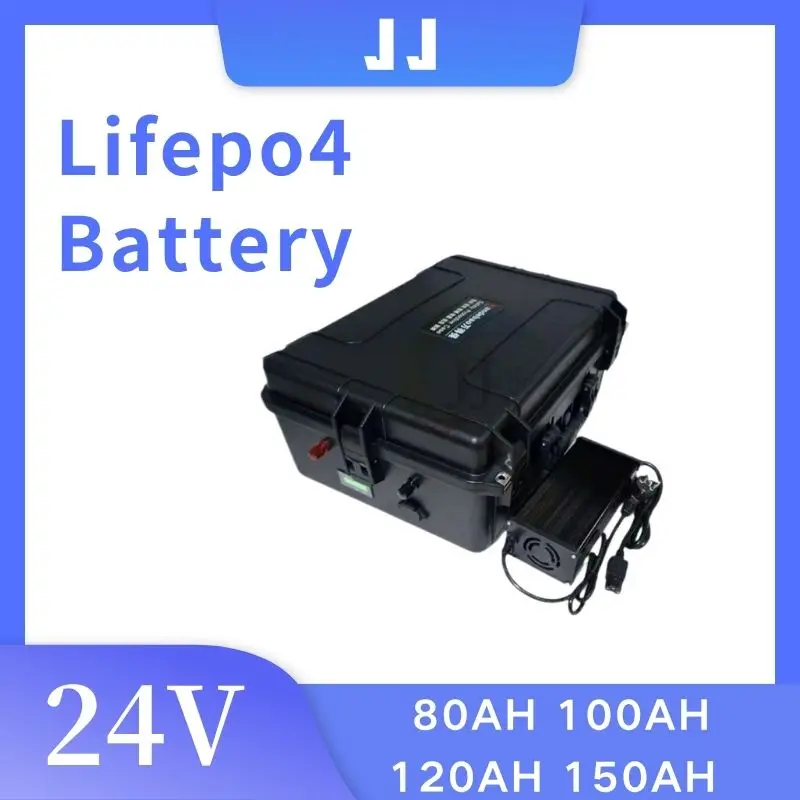 

JJ24V 100Ah 80Ah 120Ah 150Ah Lifepo4 battery for trolling boat back up power