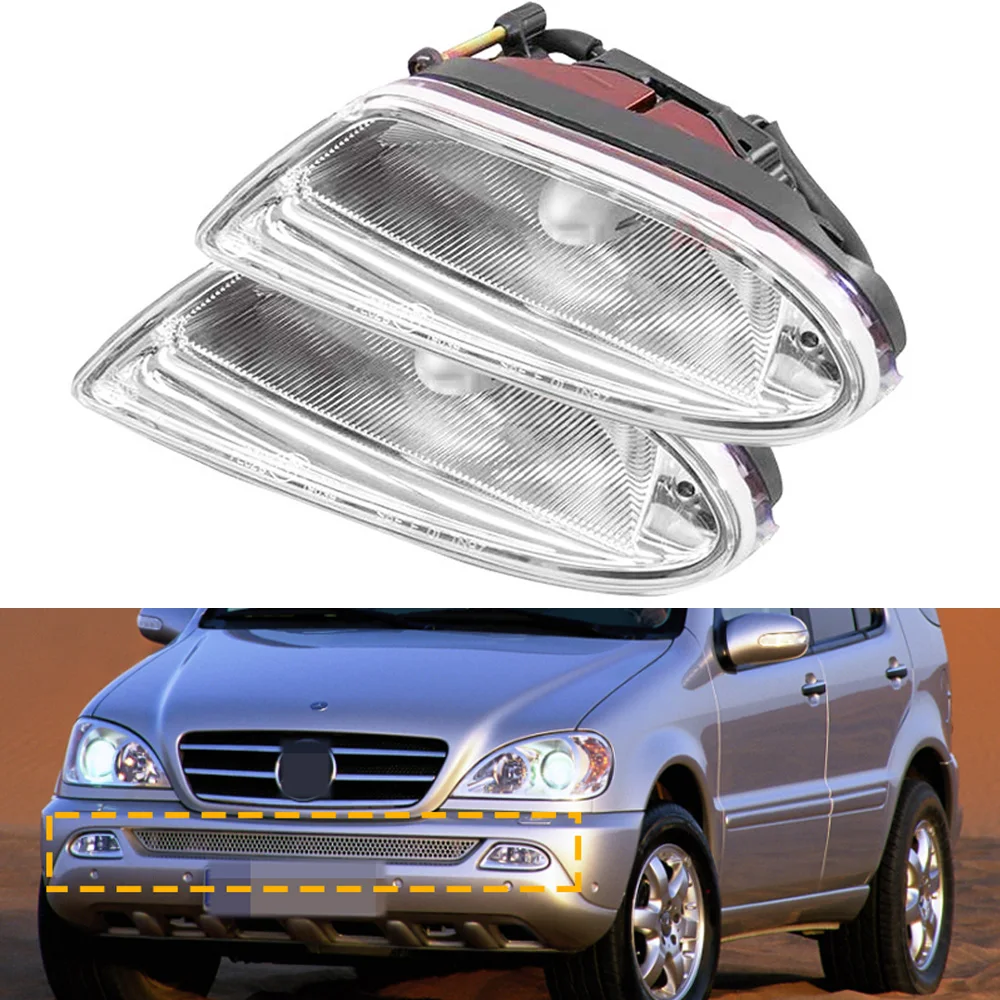 Fog Lights for Mercedes-Benz W163 1998-2005 ML350 ML500 ML430 ML320 ML55 Front Bumper Fog Lamp Headlight Fog Light 1638200428