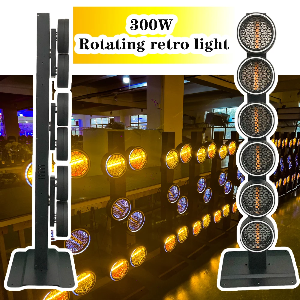NEW 1PCS 300W Rotating retro light Audience Light LED RGB Wall Par Lamp DMX For Party Club DJ Disco Christmas Stage Lighting