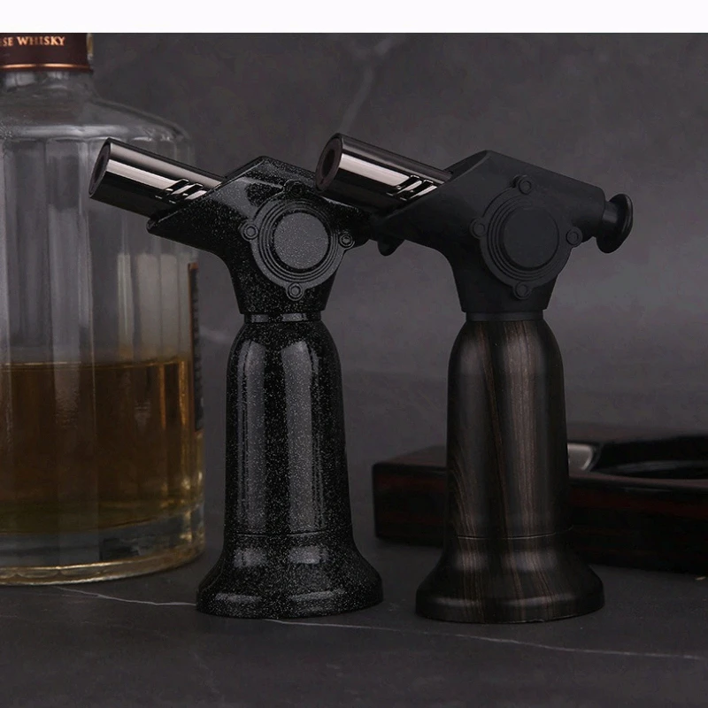 Butane Welding Torch Gas Lighter Multifunction BBQ Cooking Flamethrower Metal Kitchen Tools and High flame Cigar Ignition Guns