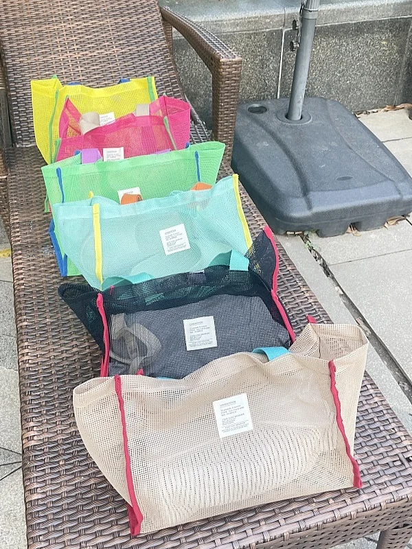 

Korean Sle High Saturation Beach Toy Storage Bag Large Capaci Single oulder Swimming Bag for Children Casual Simple Sle