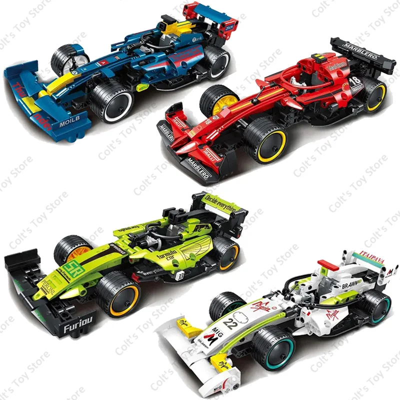 2023 City Series Speed Champions F1 Supercars Building Blocks Rally Car Technology modelli di veicoli da corsa mattoni giocattoli per bambini regali