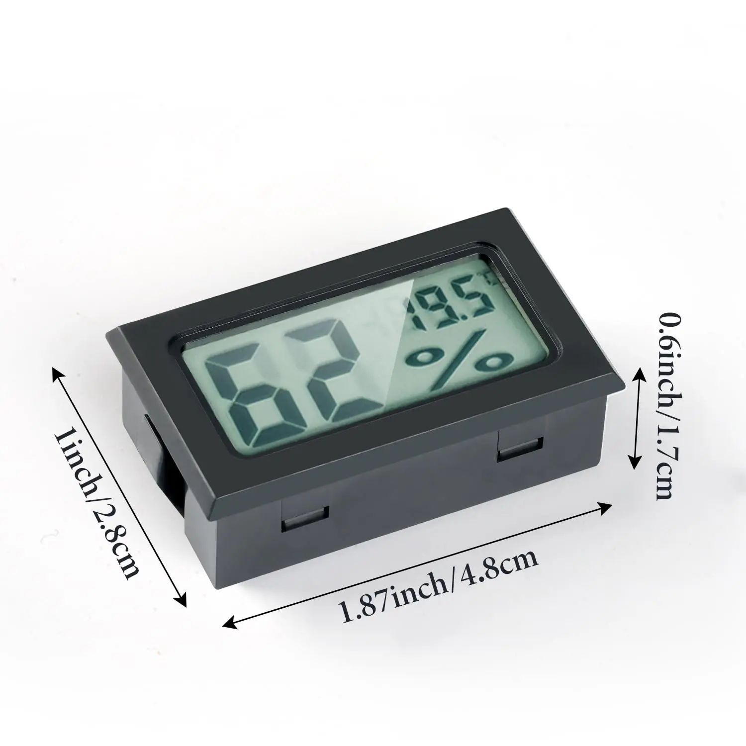 Mini Digital Hygrometer Gauge Thermometer, LCD Temperature Humidity Meter for Humidors Greenhouse Jars Grow Tent Box Garden