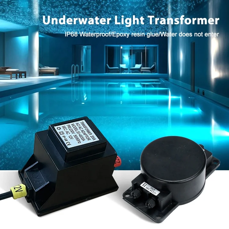 مقاوم للماء الصف IP68 AC220V مقاوم للماء إضاءة المناظر الطبيعية محول إضاءة حمام السباحة ضوء محول الطاقة صمام ثنائي باعث للضوء إضاءة حمام السباحة