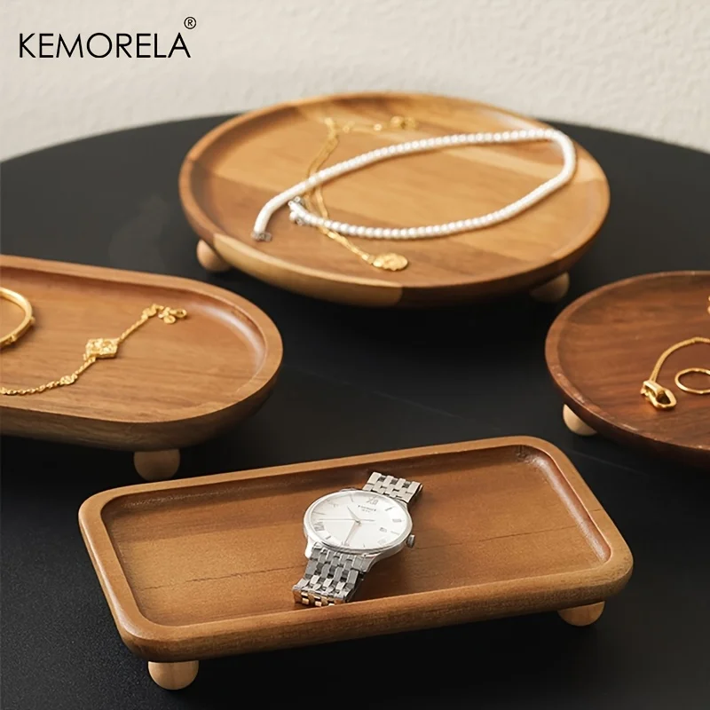 صينية مطبخ عتيقة - حامل بقاعدة أنيق من الخشب الصلب، محمول للإفطار، تقديم الحفلات، منظم البار المنزلي وغرفة الطعام #3