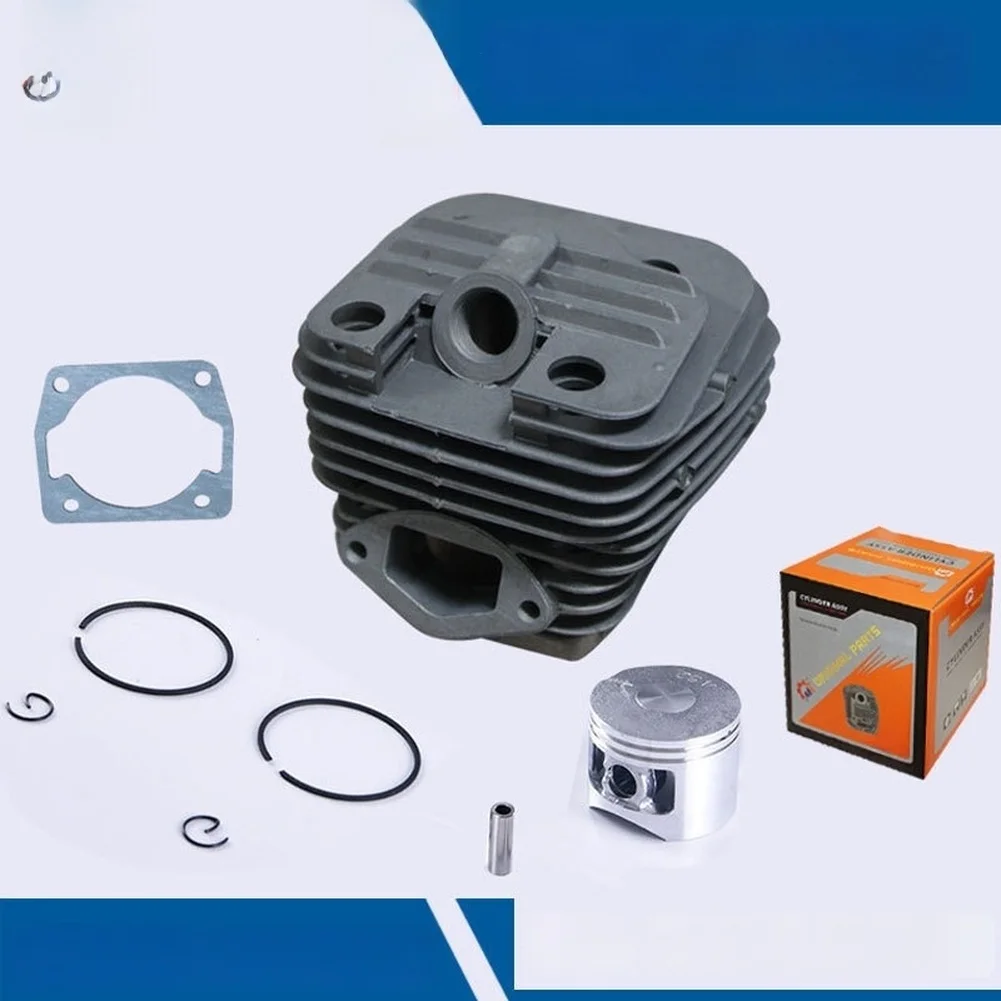 Metal Cylinder Assembly Double Sweep for Chainsaw Models 5800 5200 10 8 8cm 9-Piece Set with Circlips Gasket and Roller