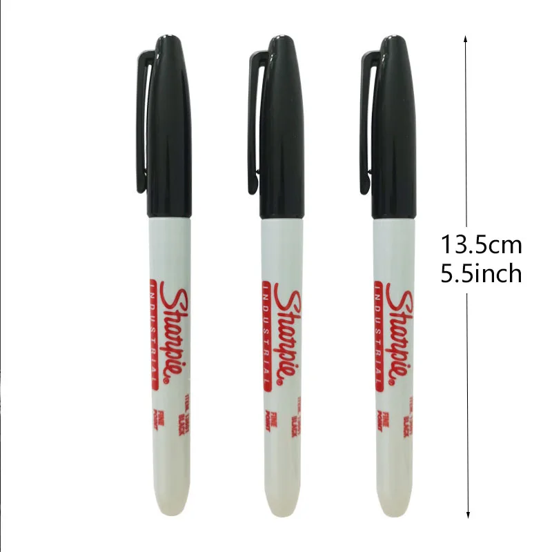 New Black Sharpie High Temperature Oil Marker Pen 1MM Art Dust-free Supplies Doodling Manga Drawing Writing Stationery