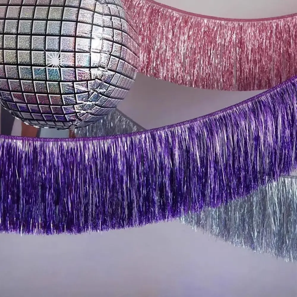 Multicolor Drizzle Garland Metallic Tinsel Thickening Tassel String Background Ornament Encryption Glitter Fringe