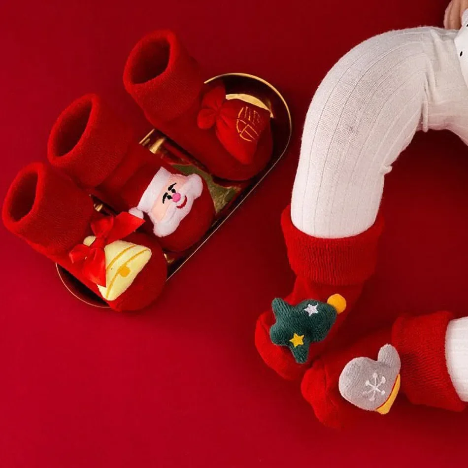 

0-3 Years Children Stockings Baby Thickened Warm Stuff Boy Girl Christmas Winter Clothing Accessories Toddler Socks