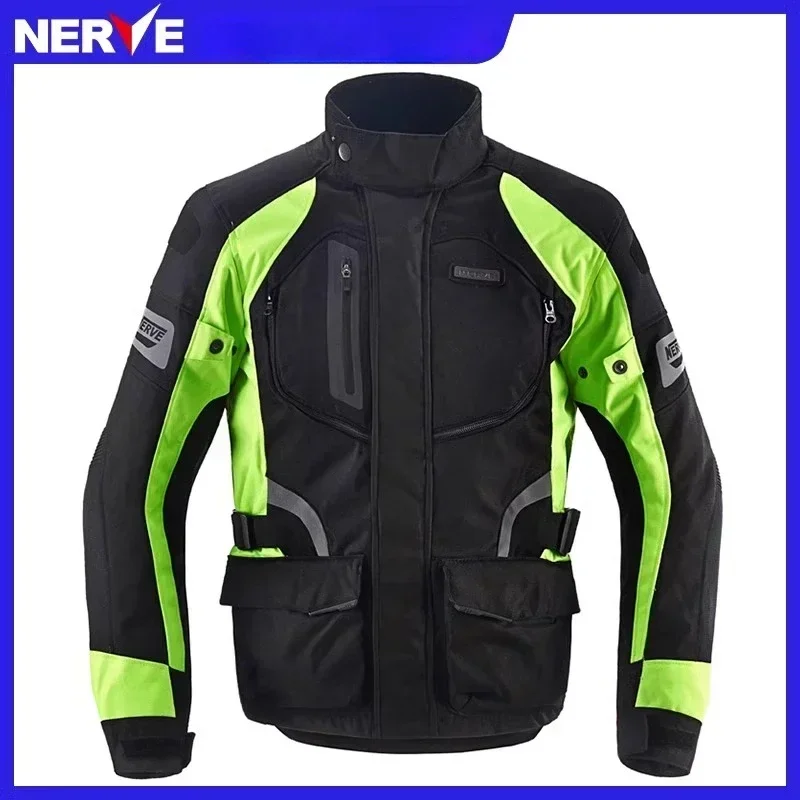 

NERVE Winter Motorcycle Jacket for Men and Women Four Seasons Motorcycle Travel Rally Suit Fall Resistant Warm and Waterproof